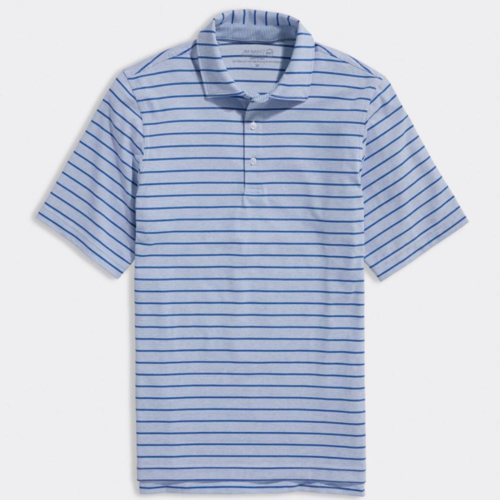 NWT Vineyard Vines by Jim Nantz XL Heathered Friar's Head Stripe Polo